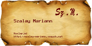 Szalay Mariann névjegykártya
